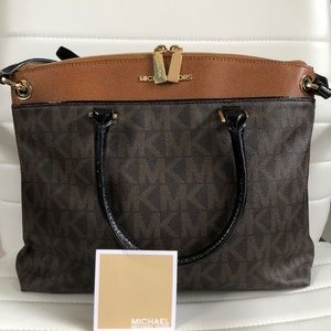 Michael Kors Two-Tone Logo Purse